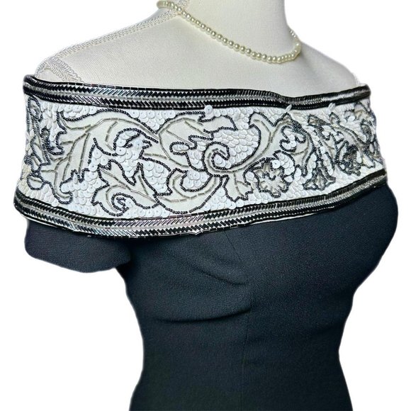 NEW/Never Worn Vintage Cache Classic Hollywood Off-The-Shoulder Gown - Picture 3 of 8